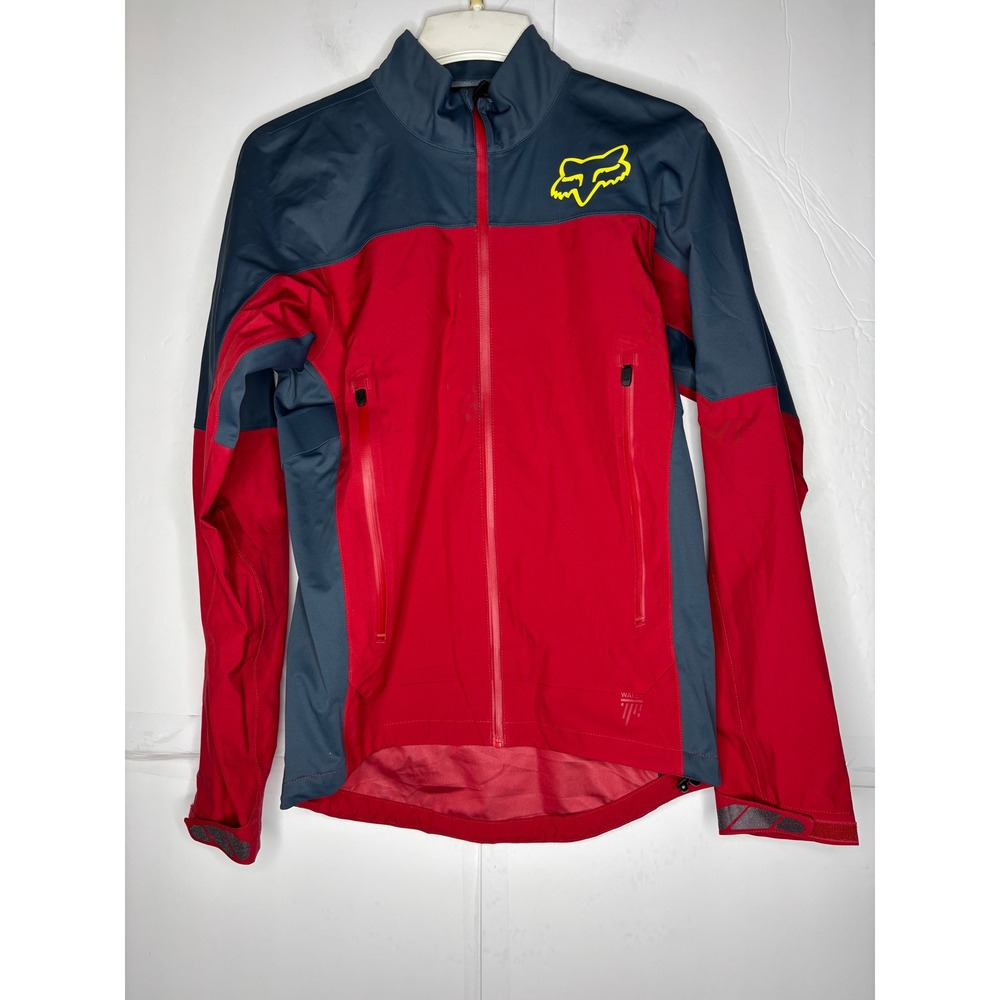 Fox Racing Attack Water Jacket Mens Small Red Charcoal MTB Cycling Shell 21960